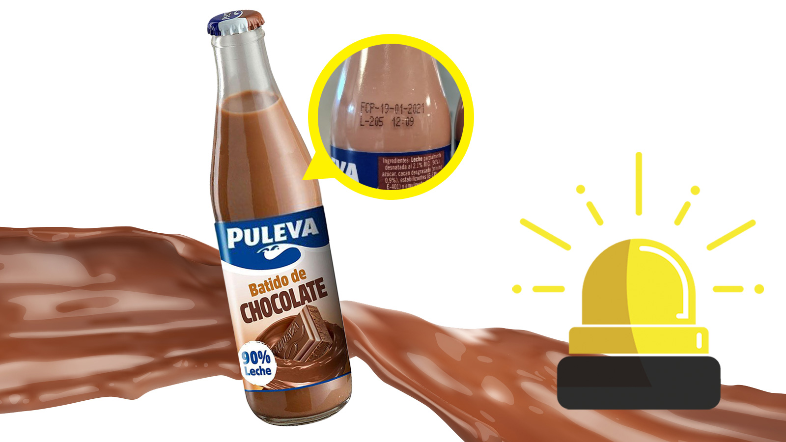 Alerta: gluten en batido de chocolate Puleva "sin gluten"